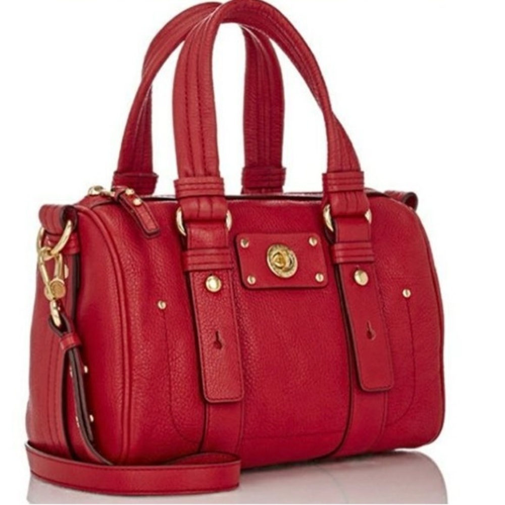 Marc Jacobs Red Merlot Leather Satchel – Gold Hardware